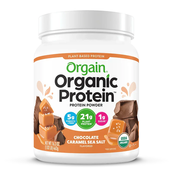 Organic Protein? Plant Based Protein Powder - Chocolate Caramel Sea Salt