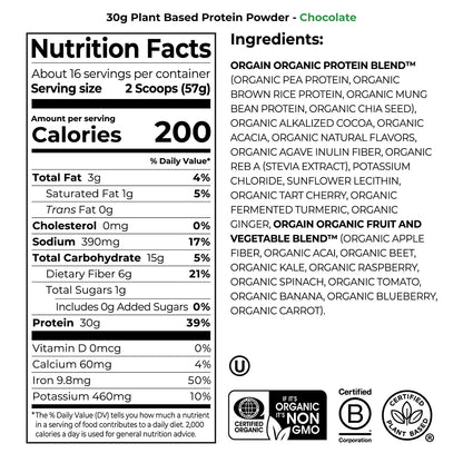 30g Plant Protein Powder - Chocolate